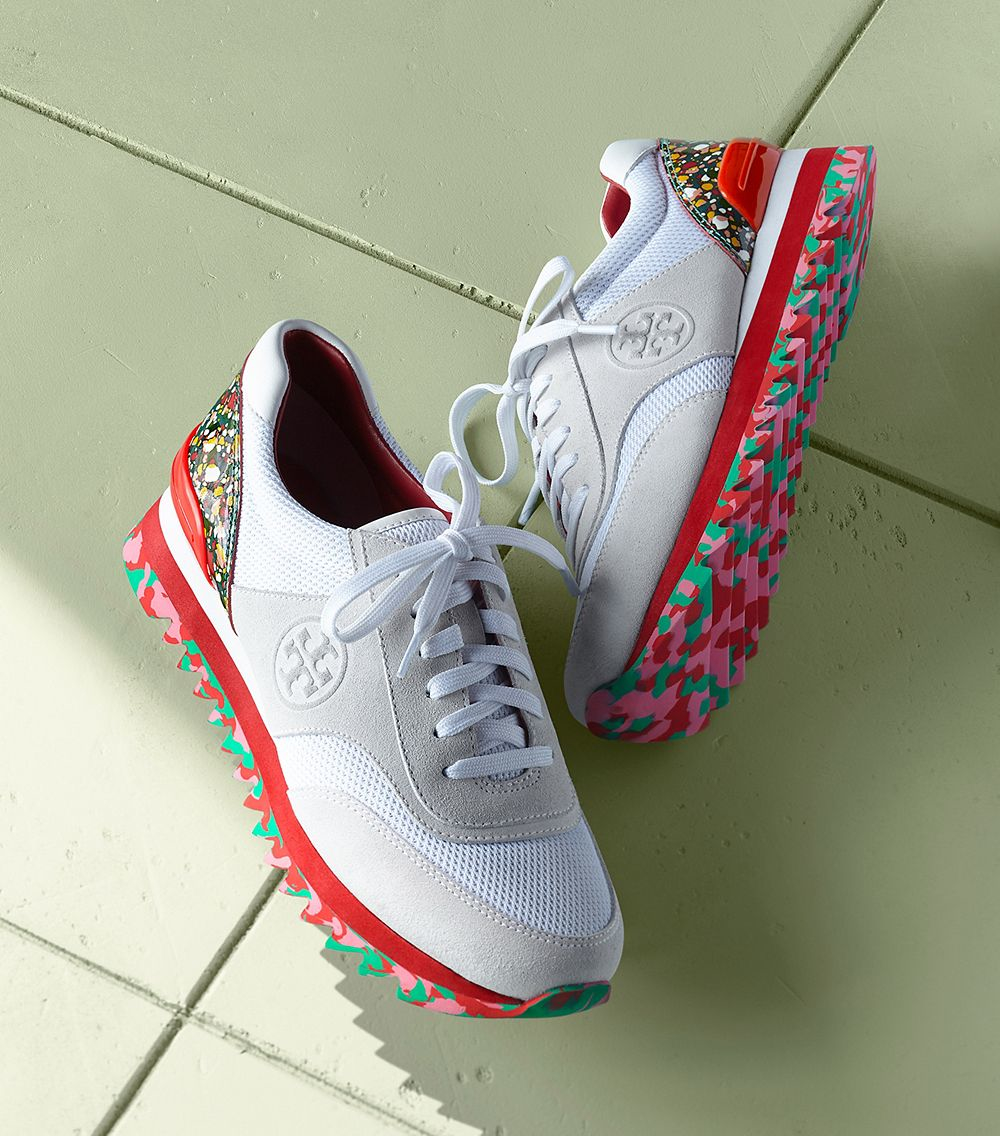 tory burch navy sneakers